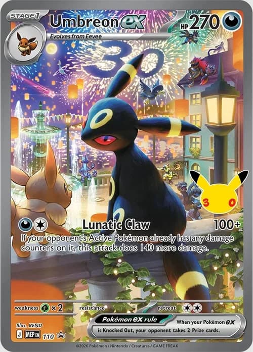 Umbreon ex, night promo card