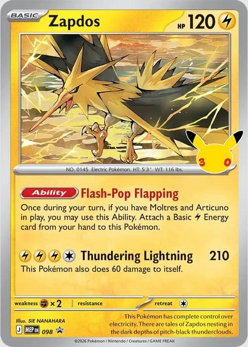 Zapdos promo card