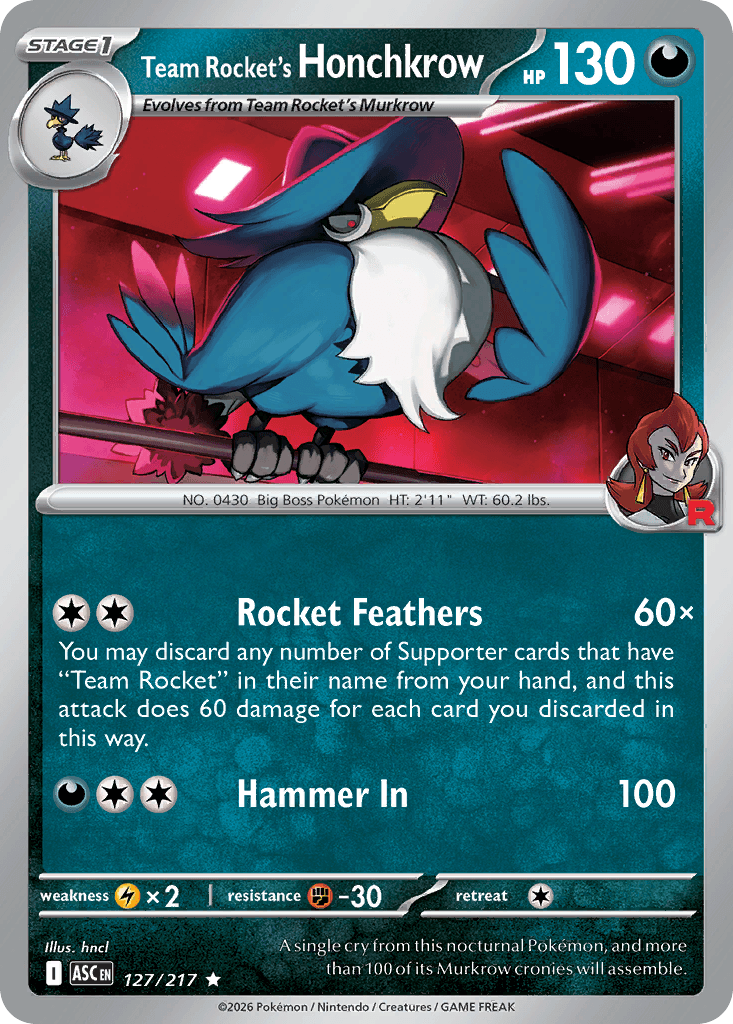 [EN] Team Rocket's Honchkrow - #127/217