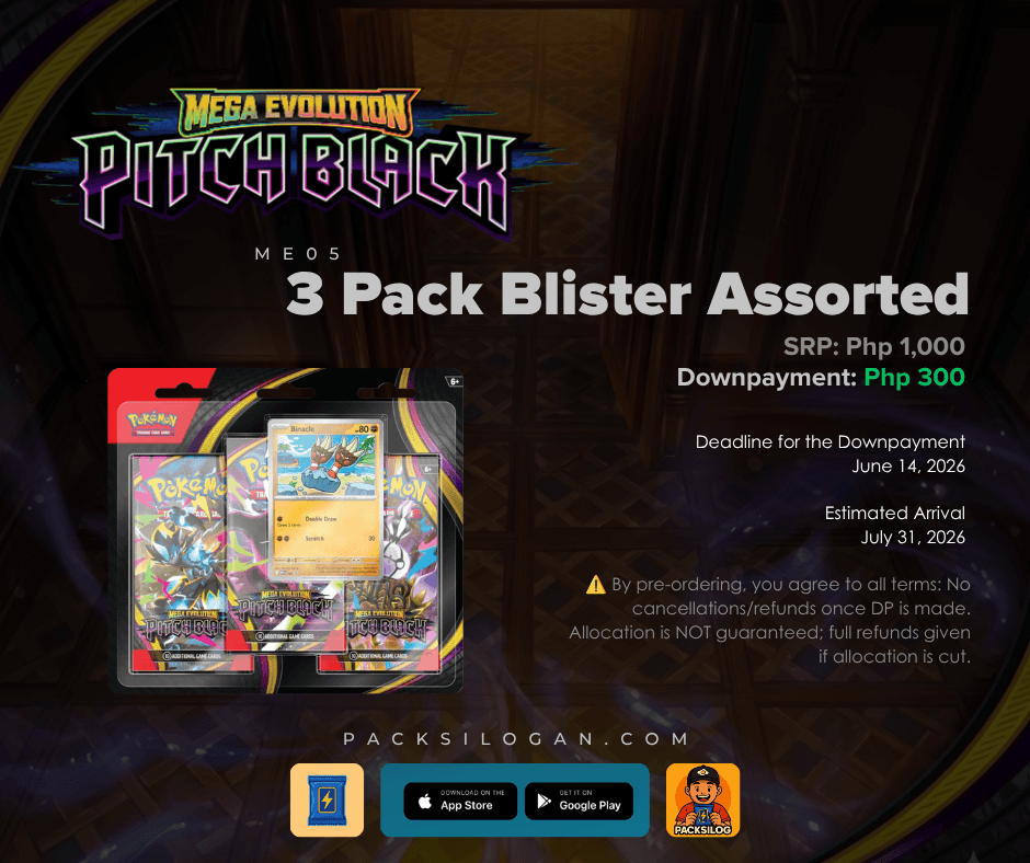 ME05 Pitch Black - 3 Pack Blister Assorted